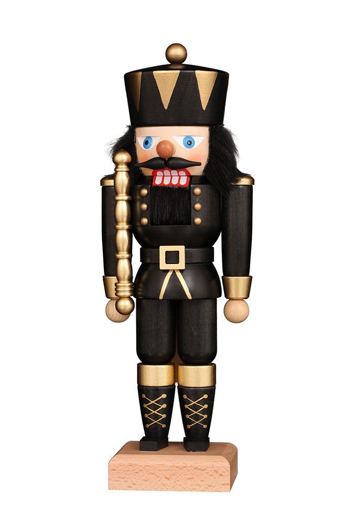Nussknacker König schwarz/gold