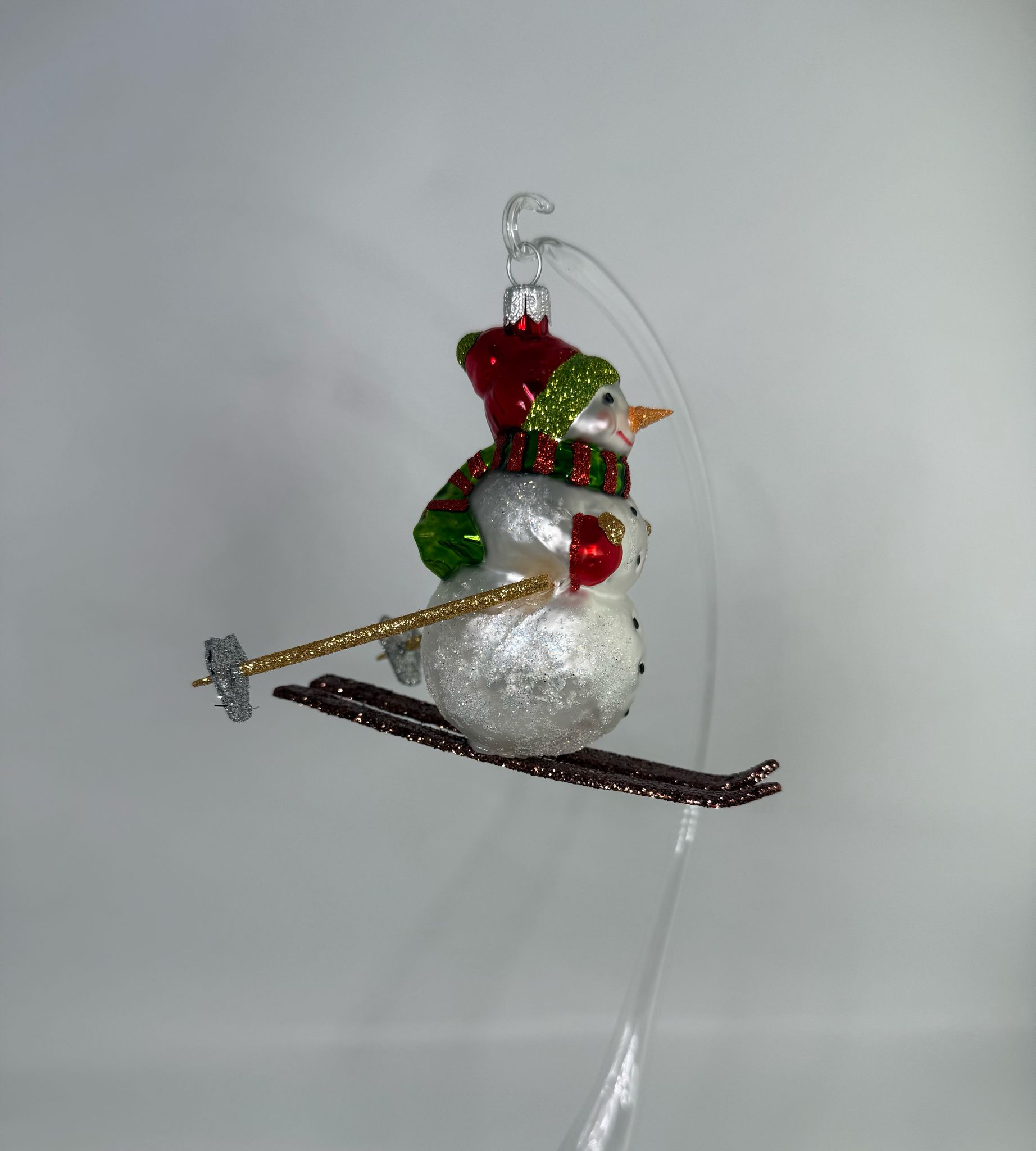 Christbaumschmuck - Schneemann auf Ski