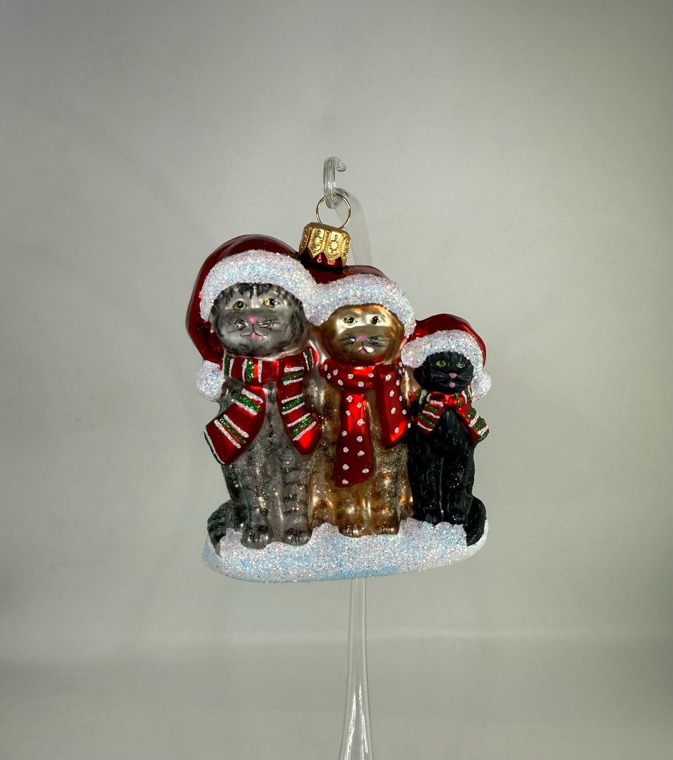 Christbaumschmuck - Katzen Trio schwarz