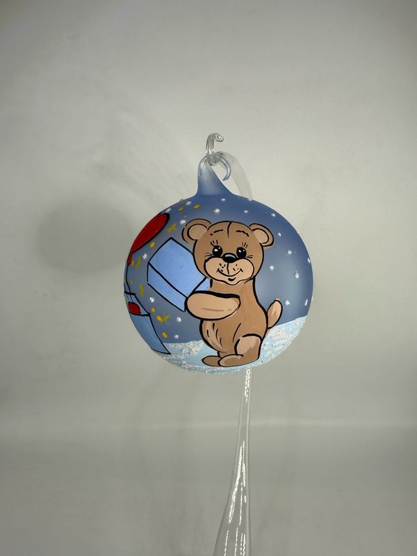 Christbaumkugel - Bärli mit Herzballon