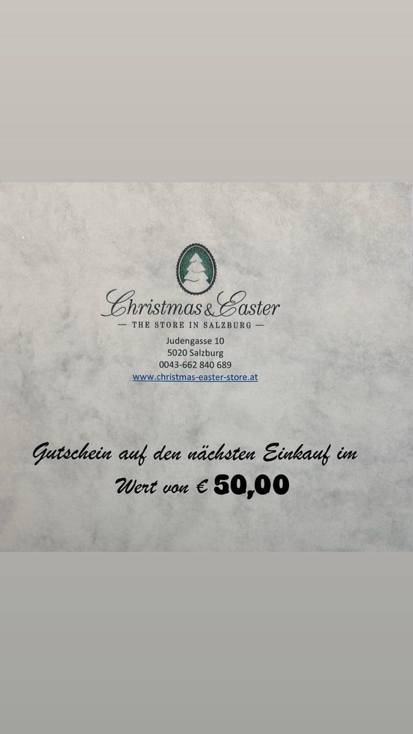 Gutschein im Wert von € 50,00