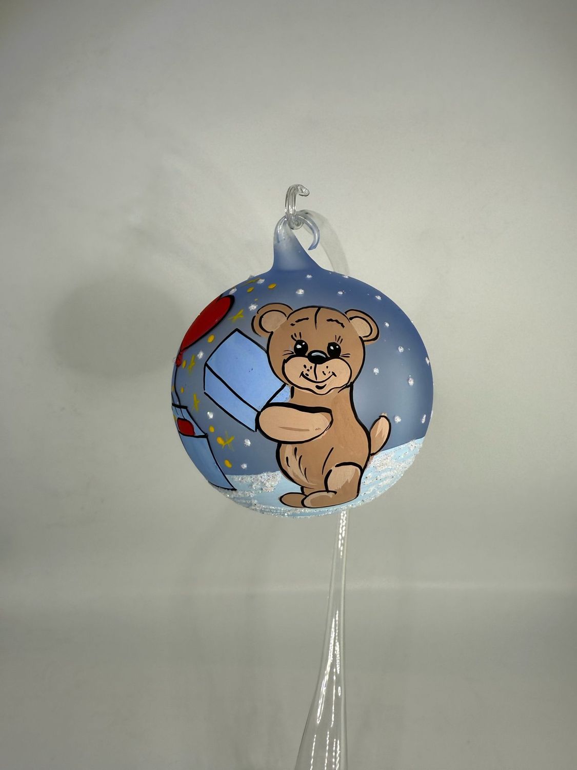 Christbaumkugel - Bärli mit Herzballon