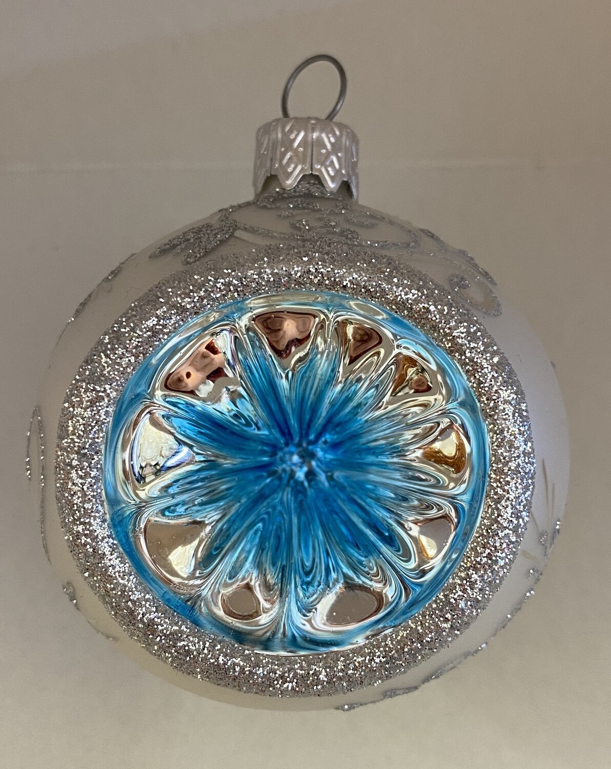 Weihnachtskugel - Trichter DN 8, Weihnachtskugel - Trichter DN 8: silber/blau
