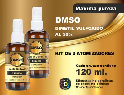DMSO 50%  KIT ATOMIZADORES 120 ml - Envío gratis