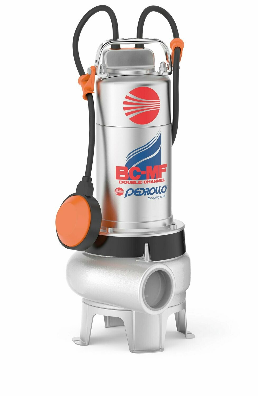 Tauchpumpe 'Zwei-Kanal' aus Edelstahl für Abwasser Pedrollo BC-MF, 230V