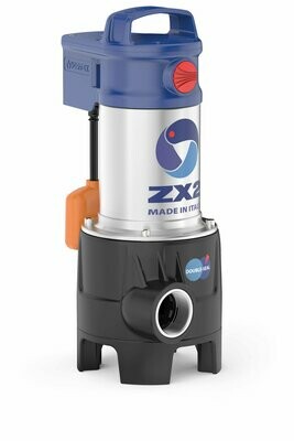 Unterwasserelektropumpe 'VORTEX' für stark verschmutztes Wasser mit Schwimmer-Magnetschalter, Pedrollo ZX2 - GM, 230V