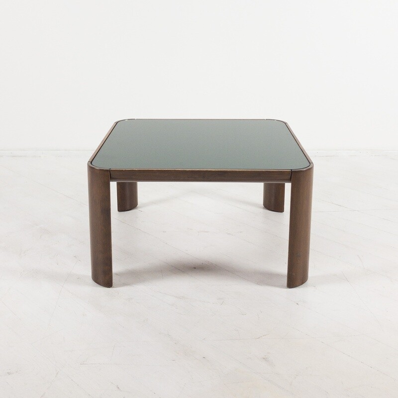 Smoked glass coffee table, 70s