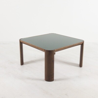 Smoked glass coffee table, 70s