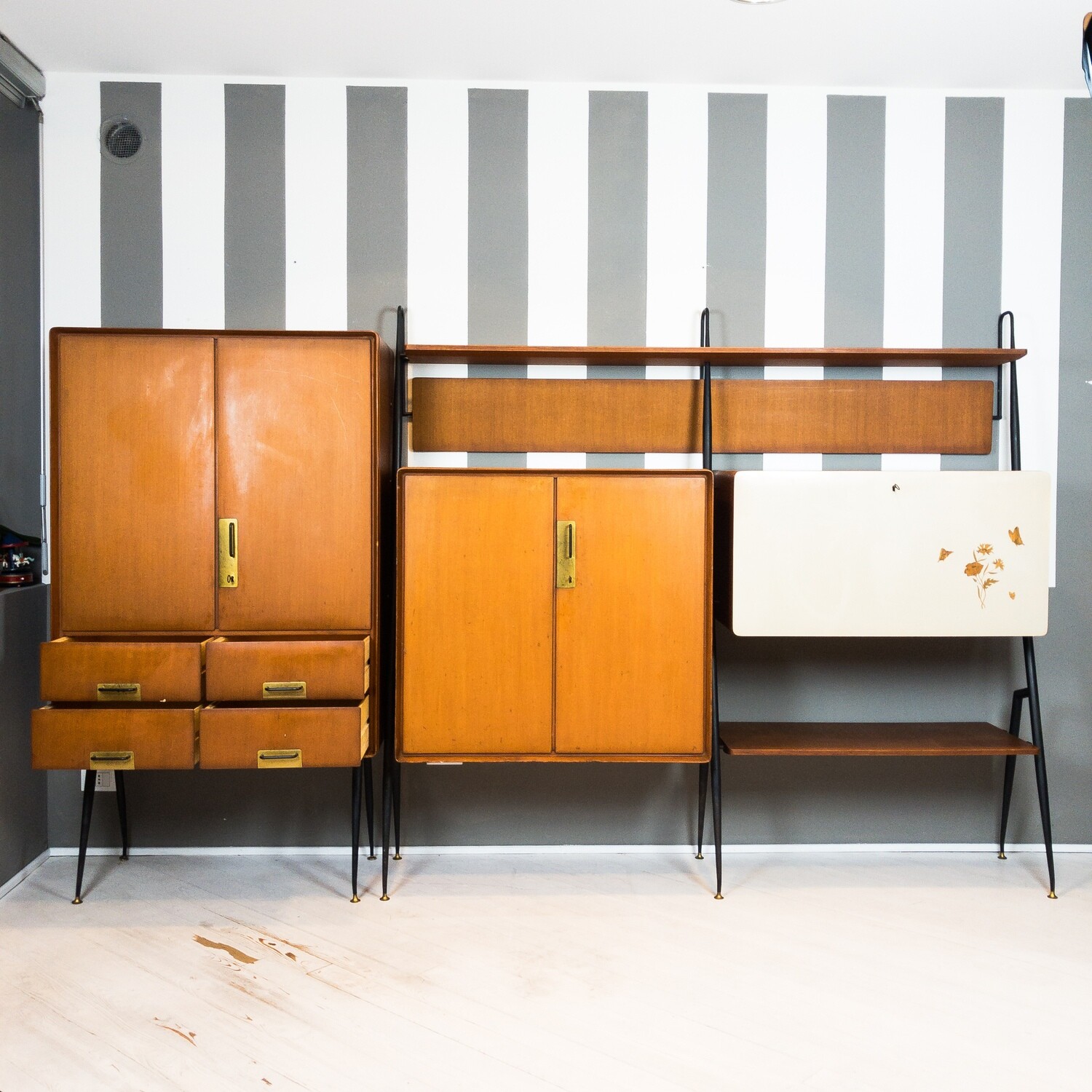 Credenza Componibile in Teak Silvio Cavatorta, Anni '50