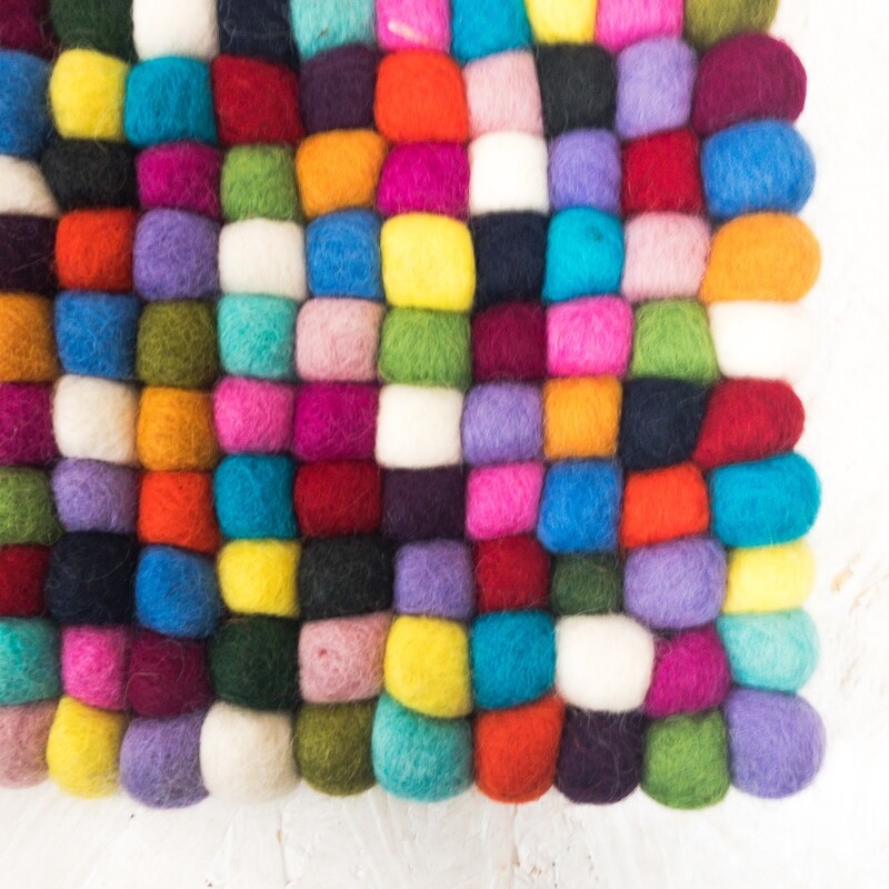 Multicolor Felt Rug