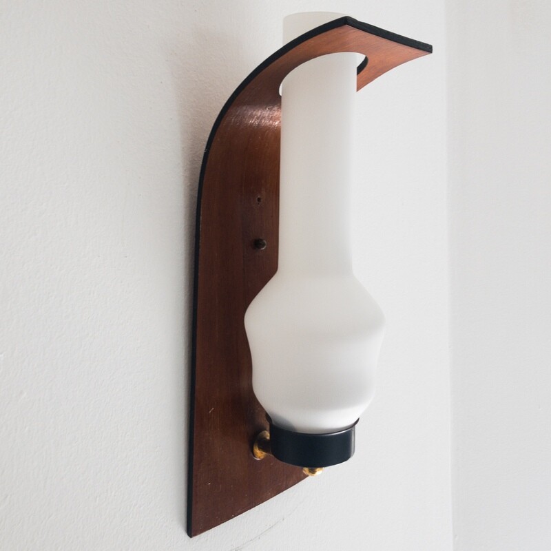 Vintage Danish teak wall light from the 60s&#39;