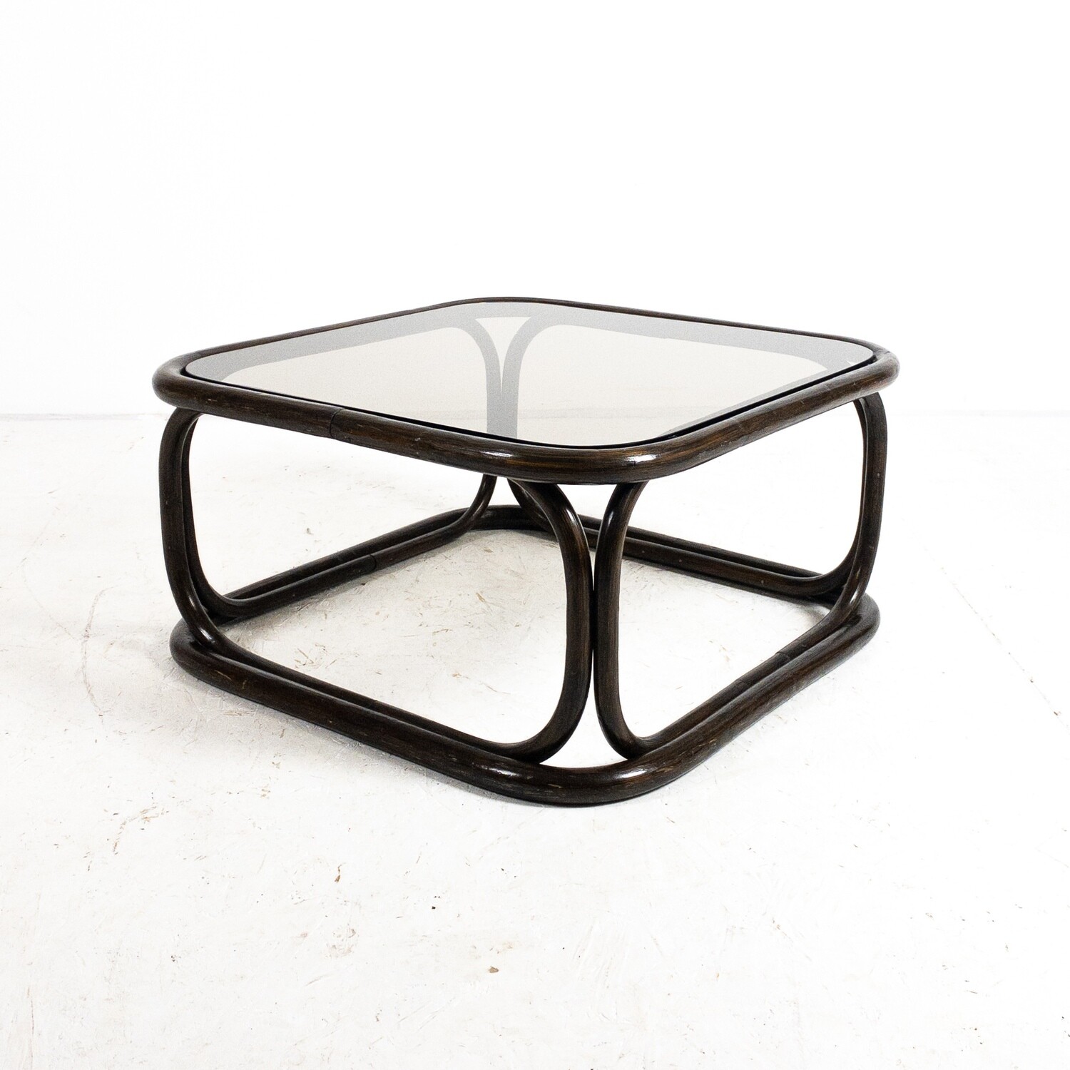 Tavolino in bambu' ebanizzato di Francesco Trabucco per Bonacina, 1972