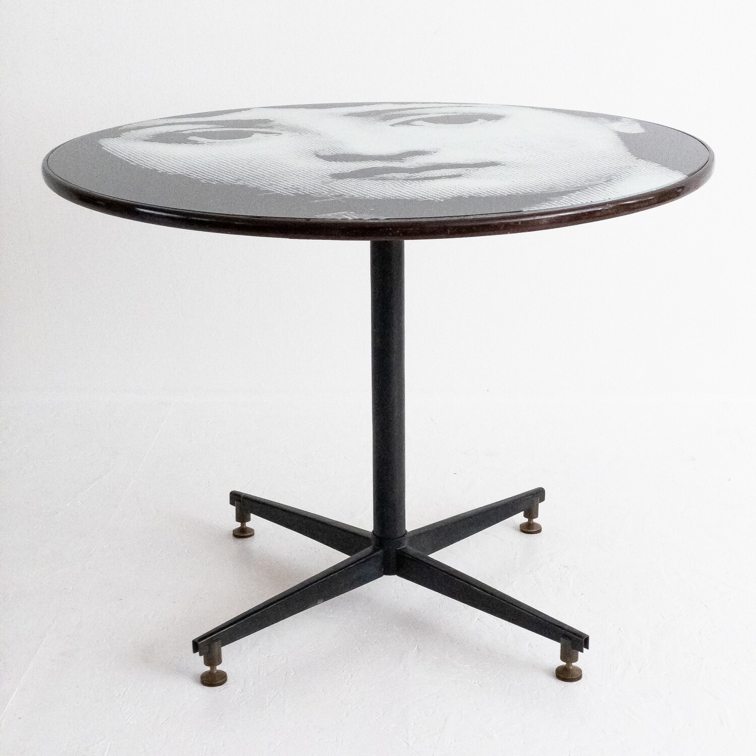 Round hand painted dining table, 1970s