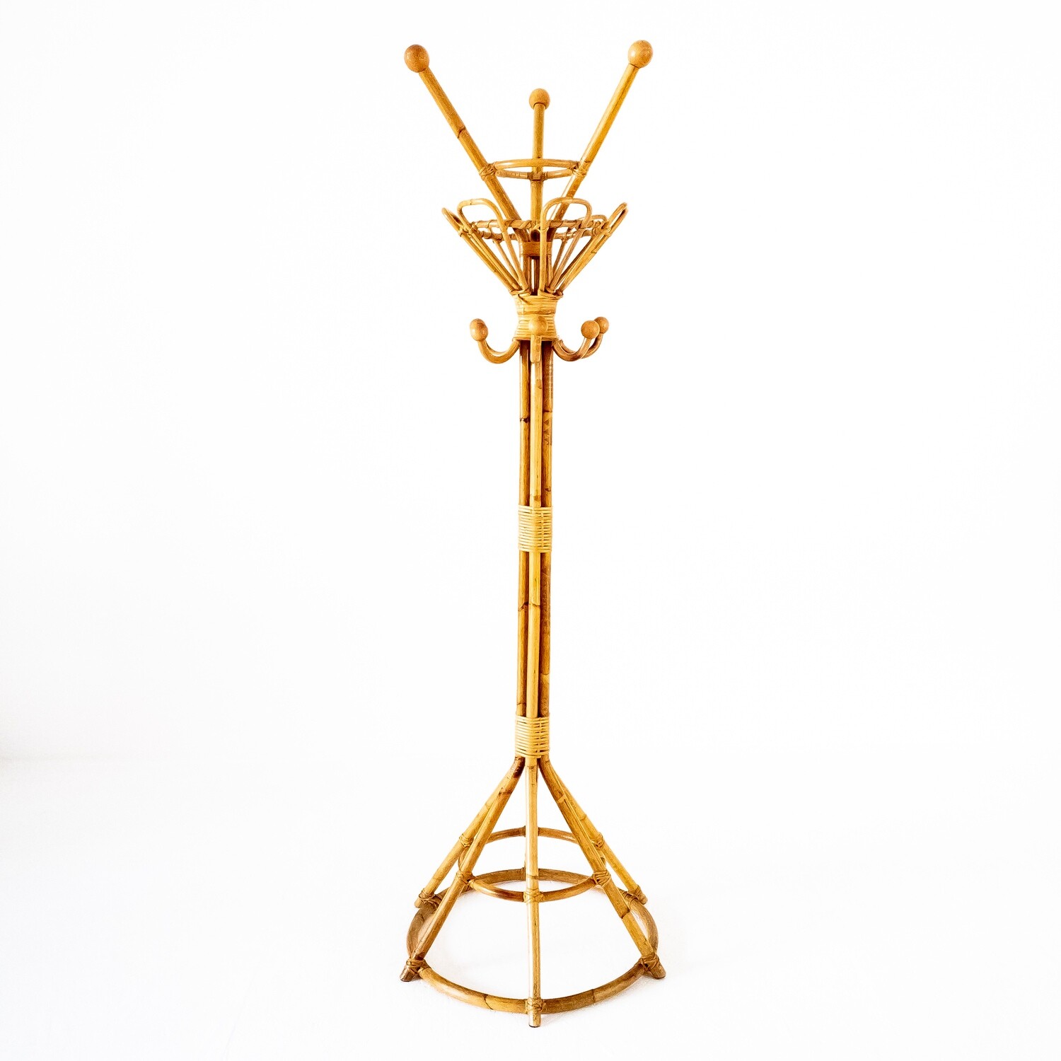 Bamboo coat stand, Italy 1970s