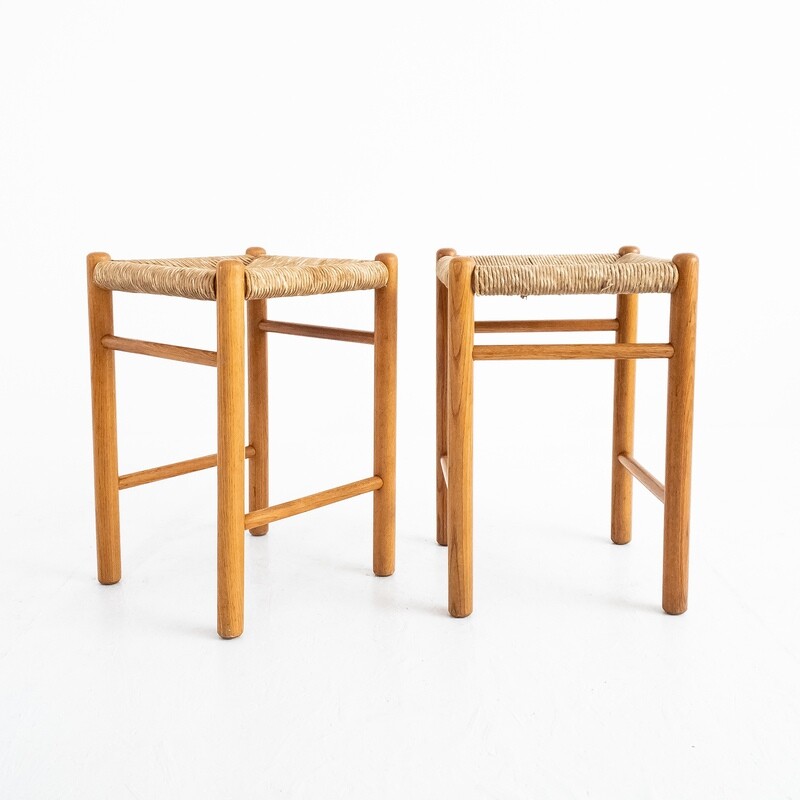 Set of 2 stools in the style of Charlotte Perriand, 1960s