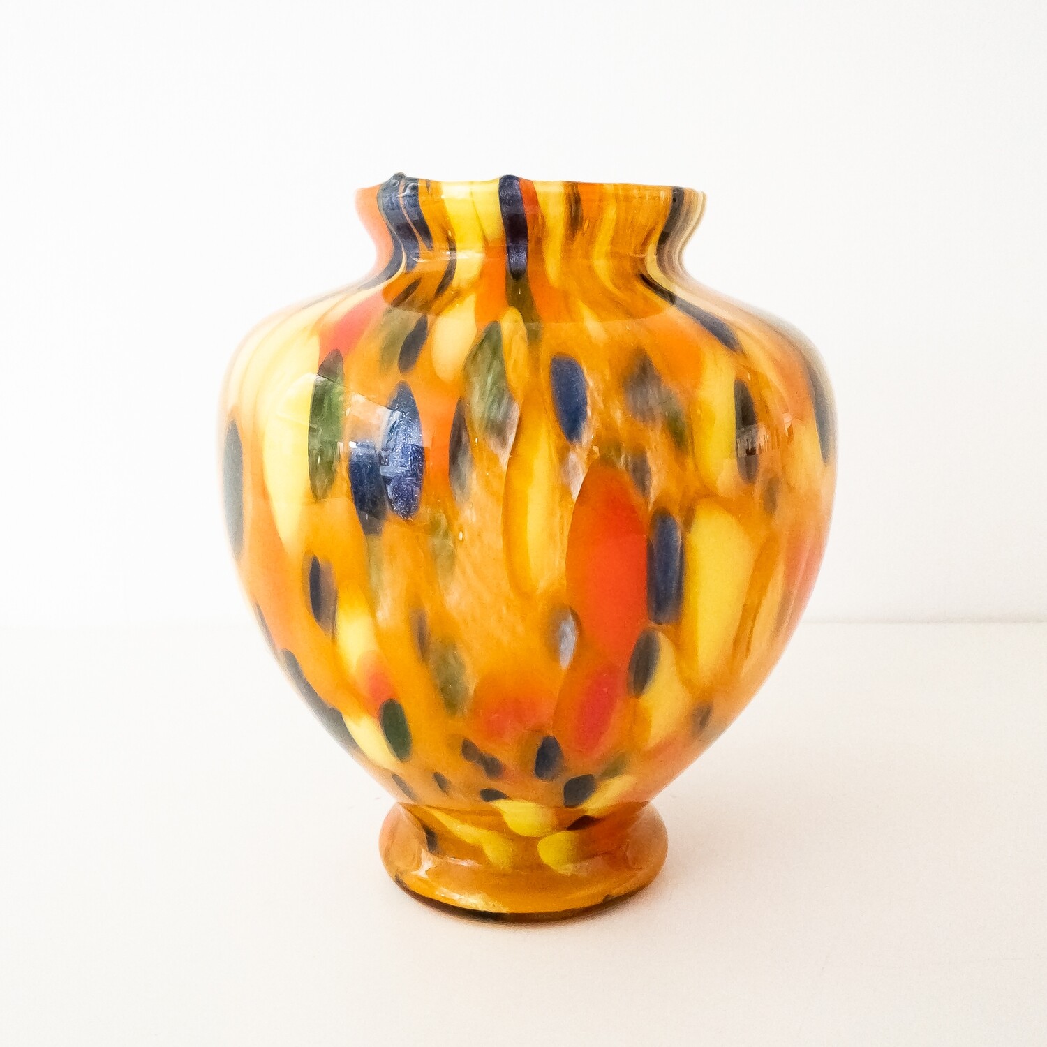 Vase in multicolor glass