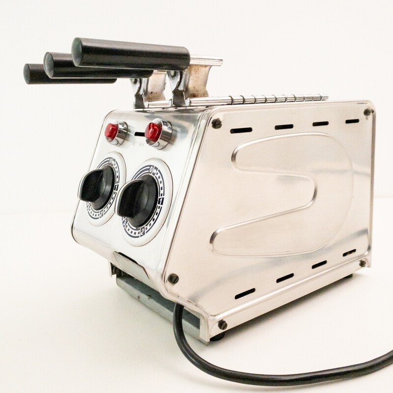 Vintage steel toaster by Ghisalberti