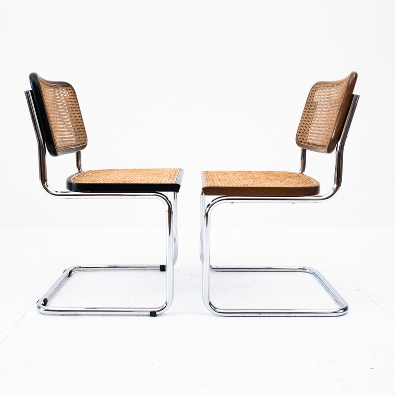 Set of 2 Cesca chairs in the style of Marcel Breuer