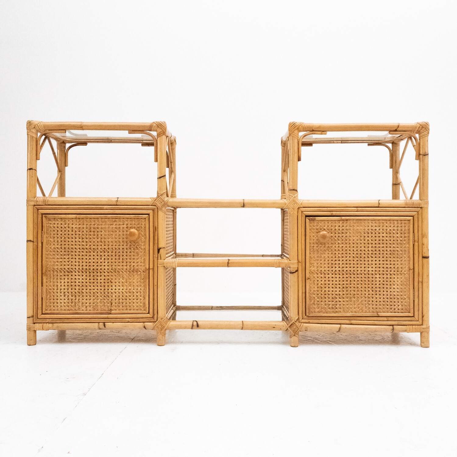 Furniture in bamboo and straw from Vienna, Italy, 1960s