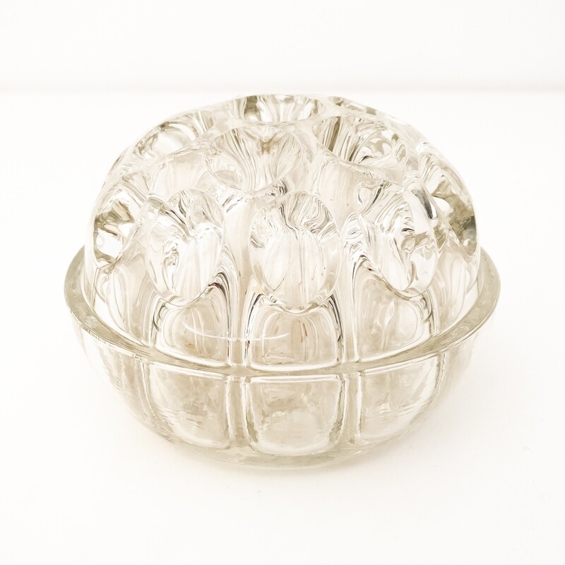 Flower holder in Reims crystal, France in the 1950s