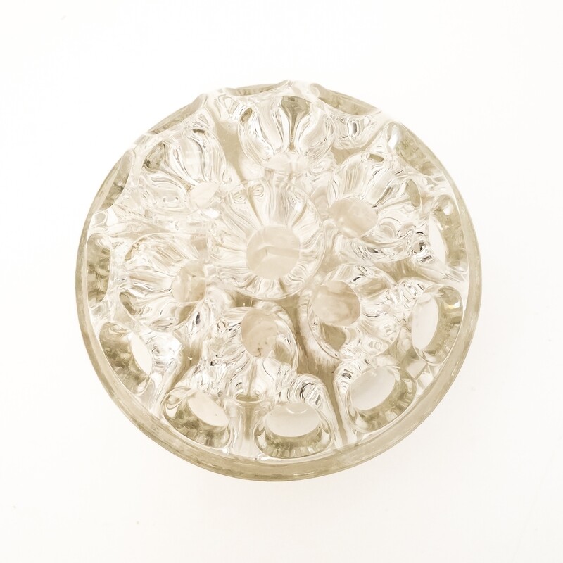 Flower holder in Reims crystal, France in the 1950s