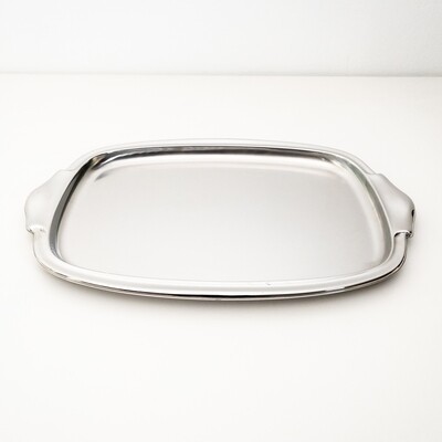 Oval steel tray by Alfra Alessi, 1970s