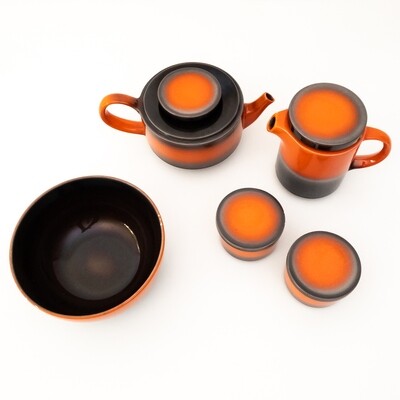 Set of 5 SIC artistic ceramics, Italy 1970s