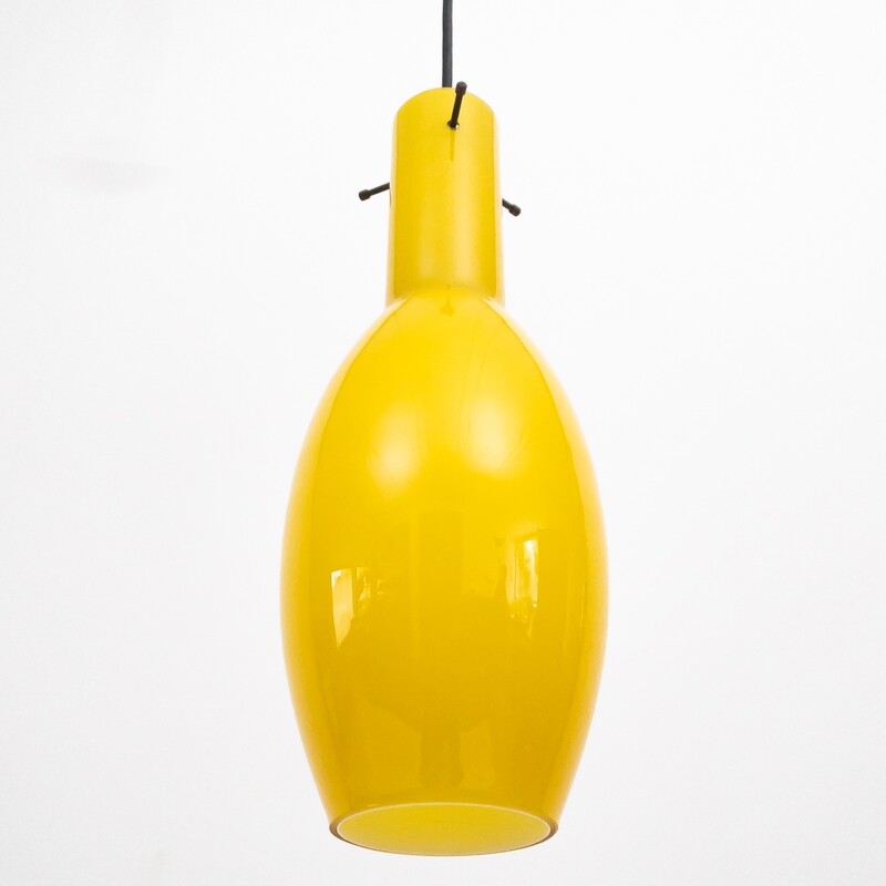 Glass pendant lamp, Italy, 1960s