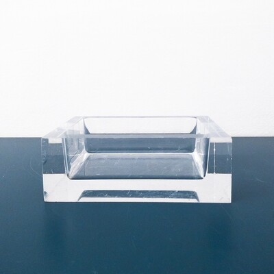 Rectangular pocket emptier in transparent methacrylate, 1970s