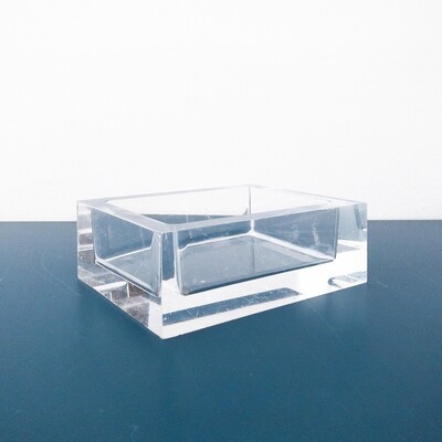 Rectangular pocket emptier in transparent methacrylate, 1970s