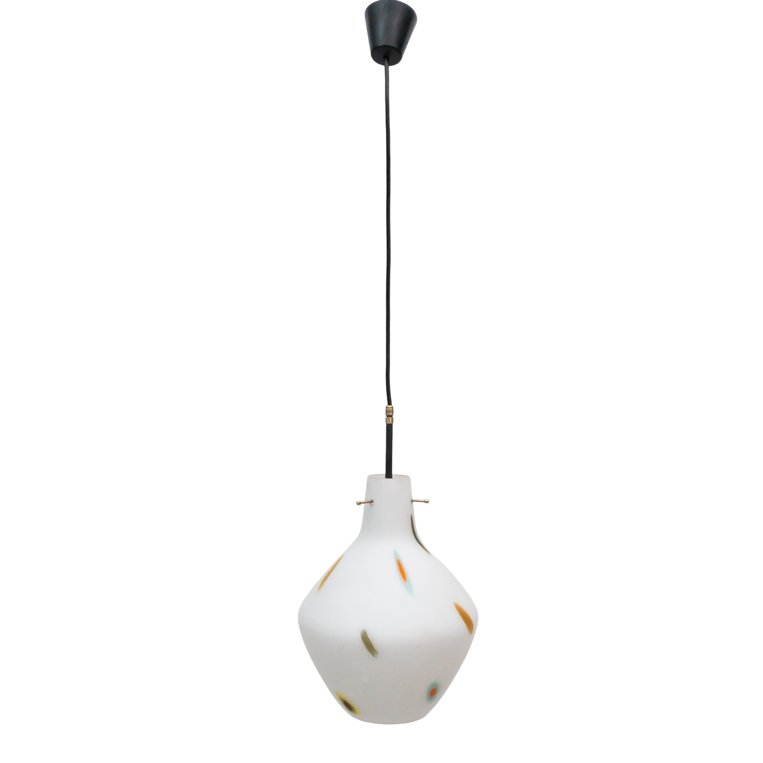 Suspension lamp attributable to Dino Martens for Aureliano Toso 1950