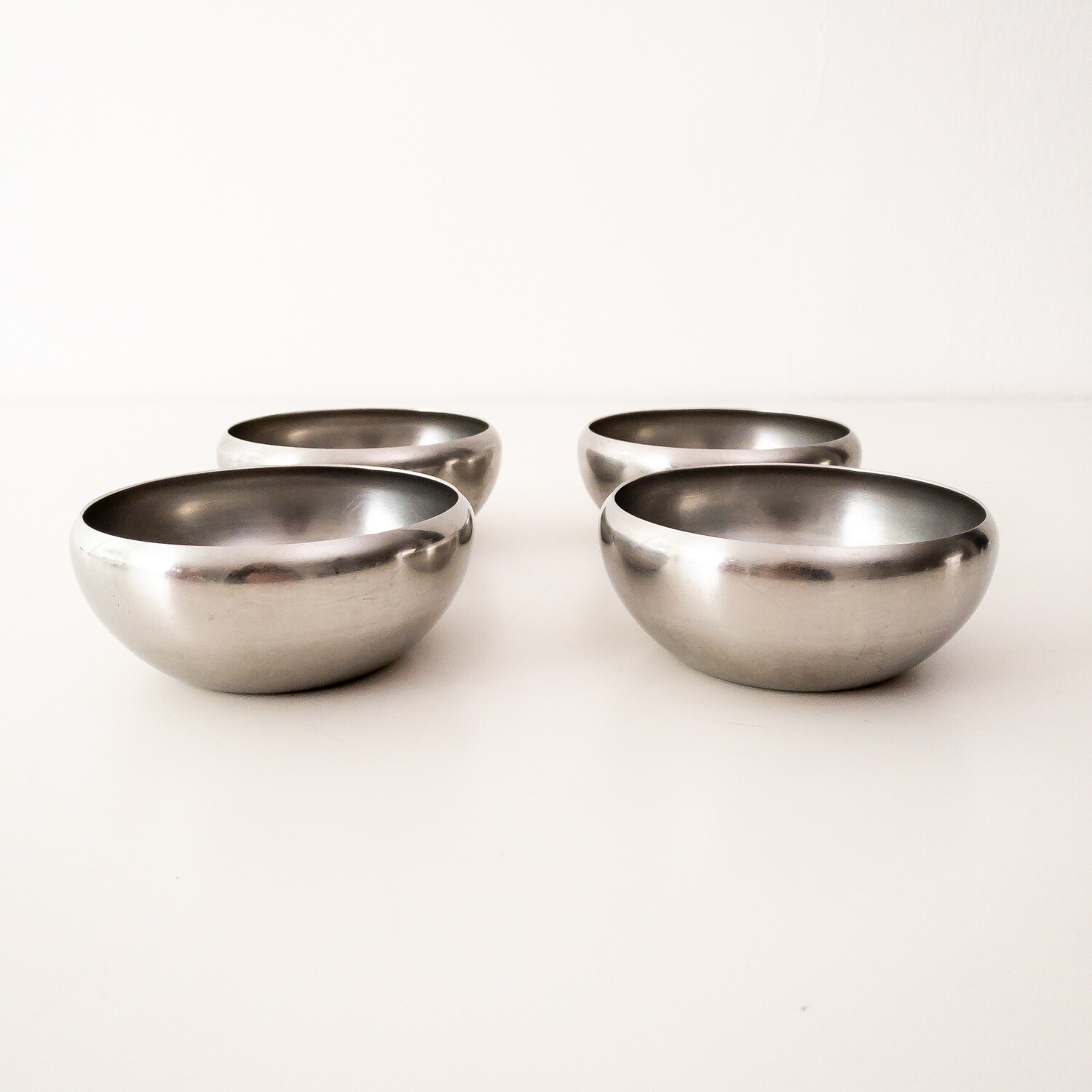 Set of 4 steel bowls Mod. 206 by Alessi