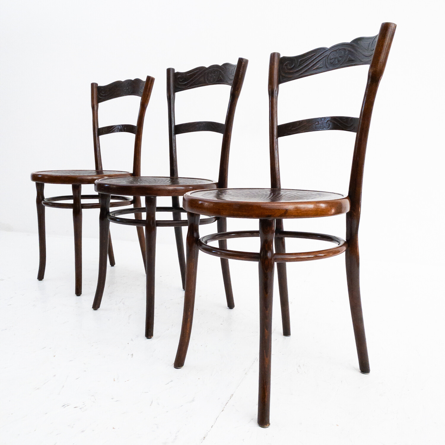 Set di 3 sedie di Jacob&Josef Kohn, Holešov, Repubblica Ceca