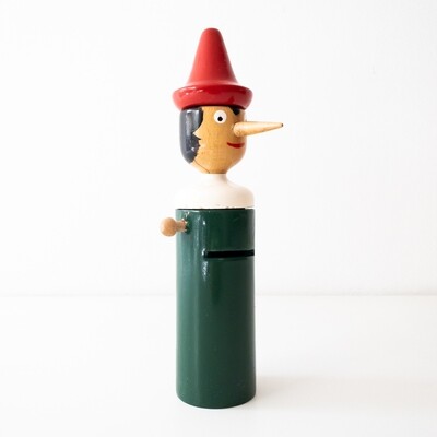 Pinocchio salvadanaio in legno