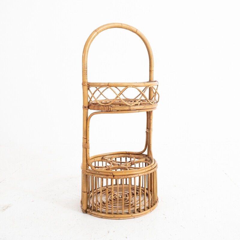 Bamboo bottle holder, Italy 1970s