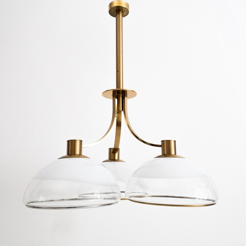 Italian brass pendant lamp from Lamperti, 1960s