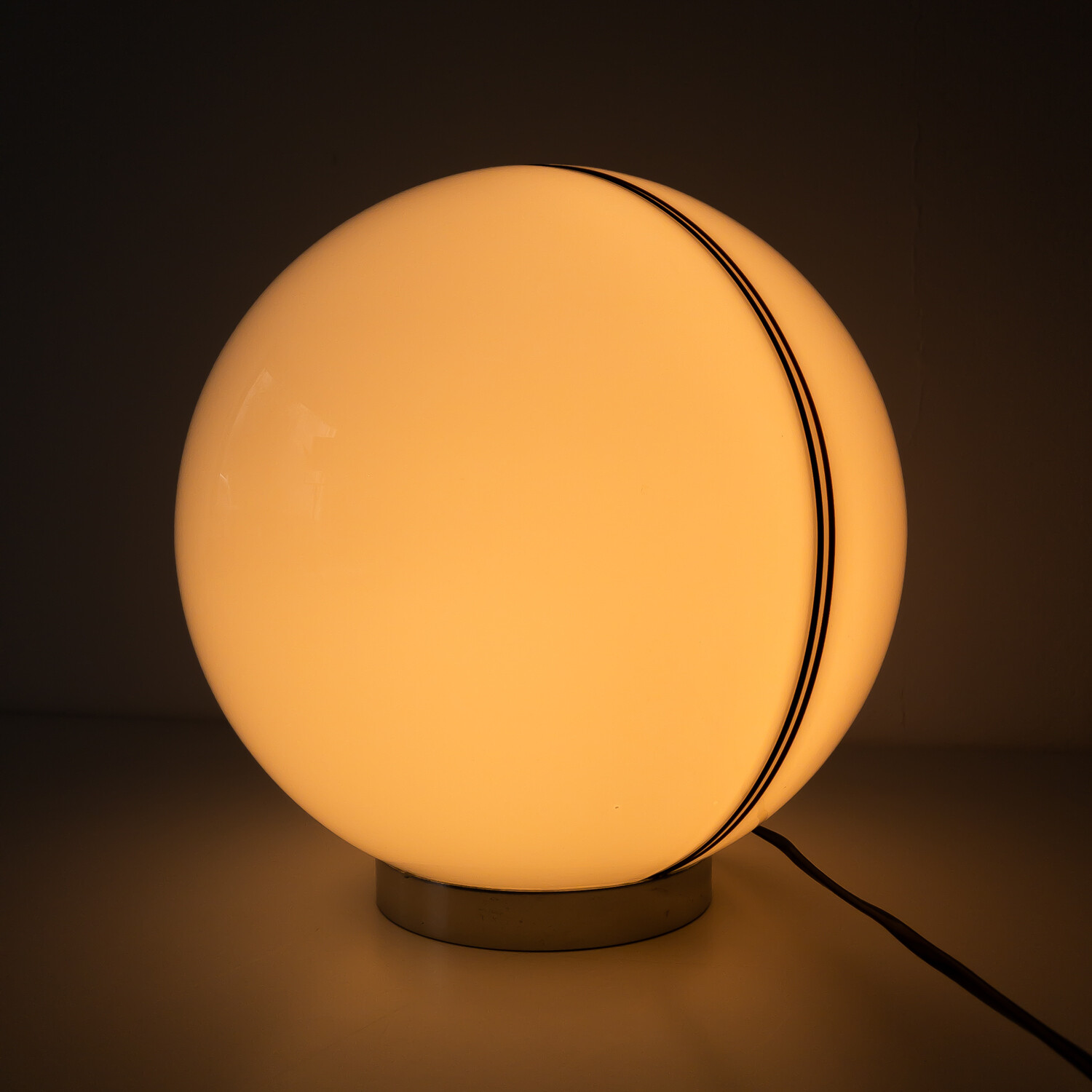 Glass sphere table lamp, 1970s