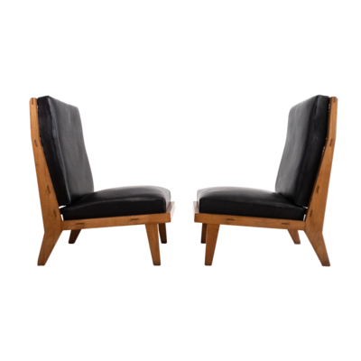 Set of 2 Scandinavian style armchairs, 1970s