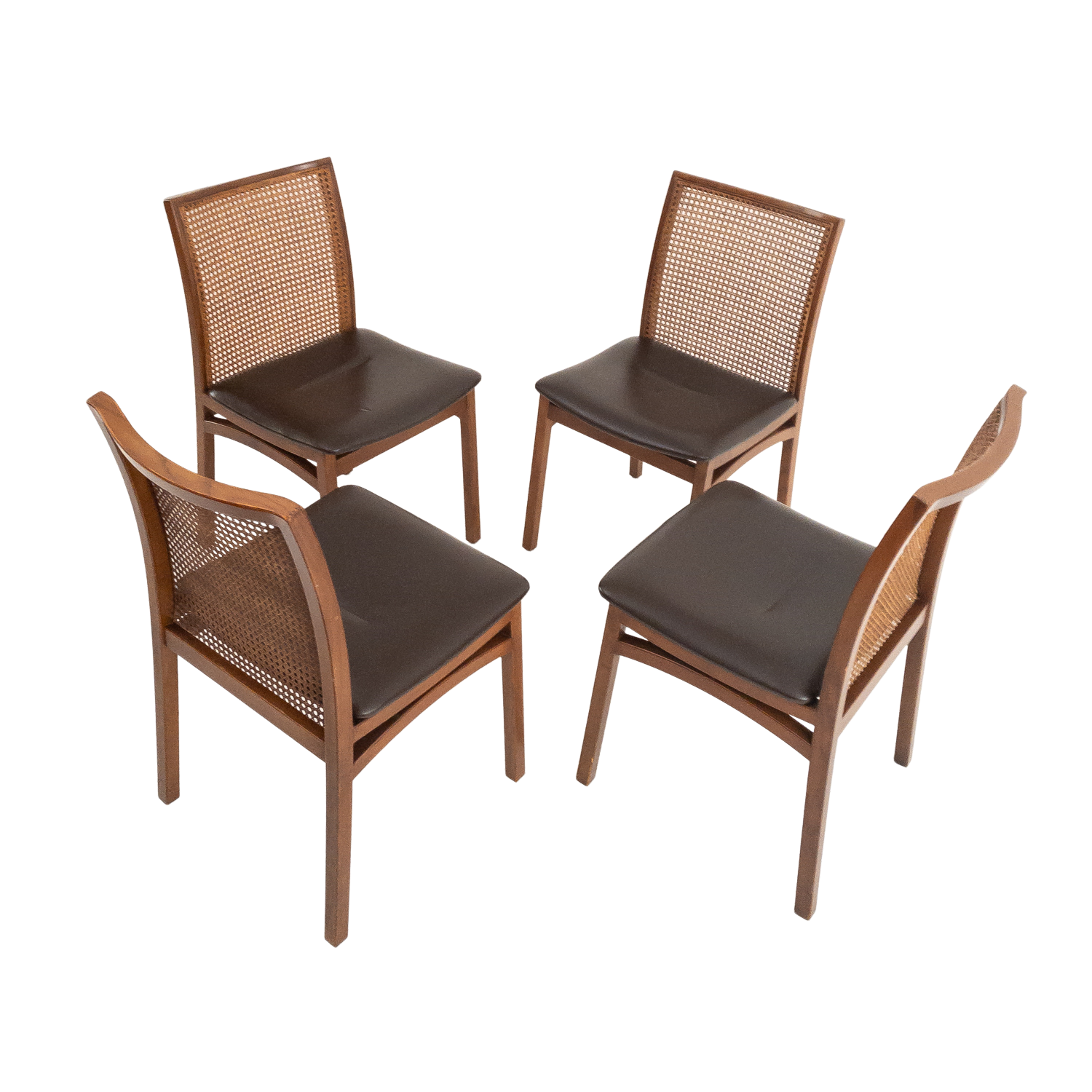 Set di 4 sedie in stile Tito Agnoli, Italia anni '60