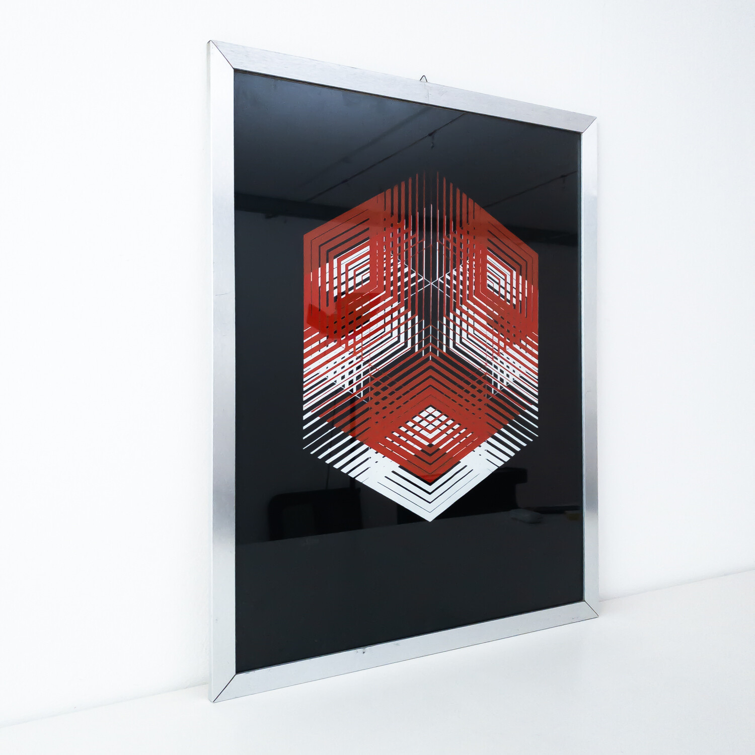 Framed screen printing by Franco Vajani, 1970s