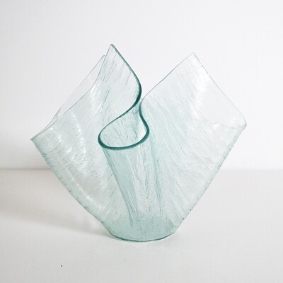Handkerchief vase in worked glass