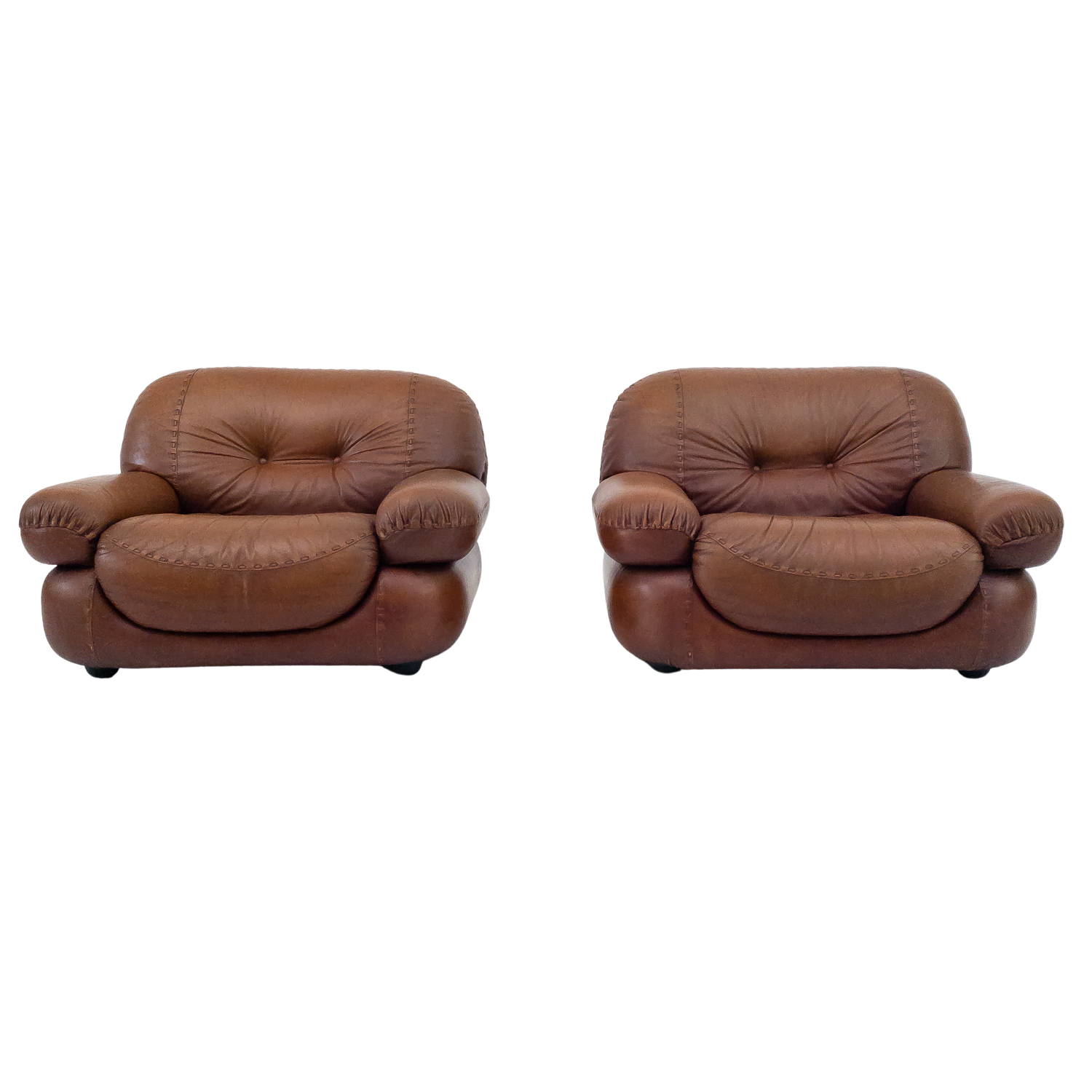 Set of 2 Sapporo armchairs by Mobil Girgi, Italy 1970s