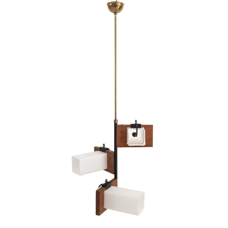 Scandinavian style 3-light pendant lamp, 1960s