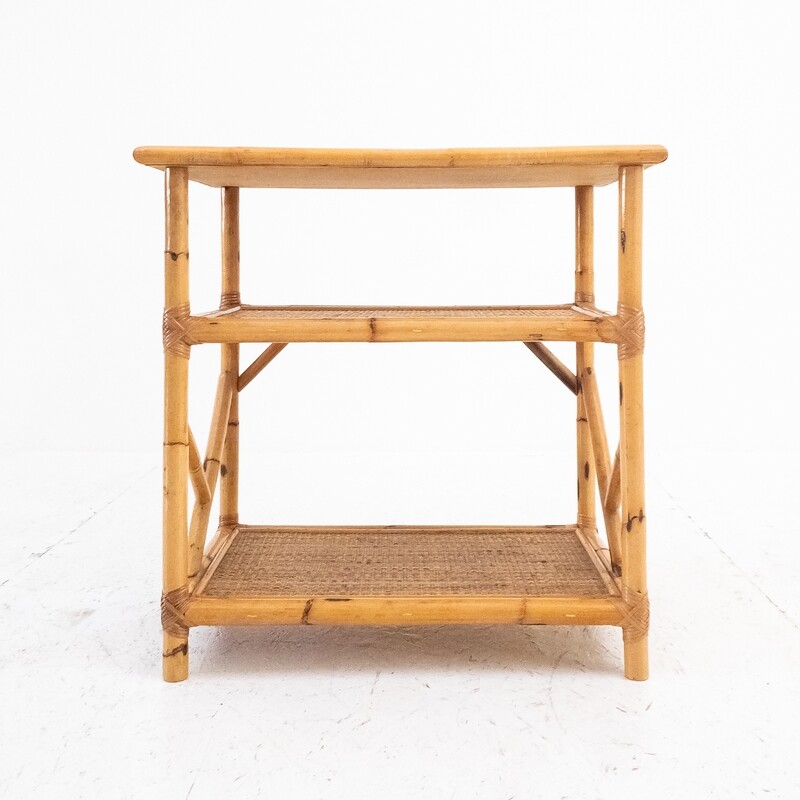 Shelf in bamboo and rattan, Italy 1970s