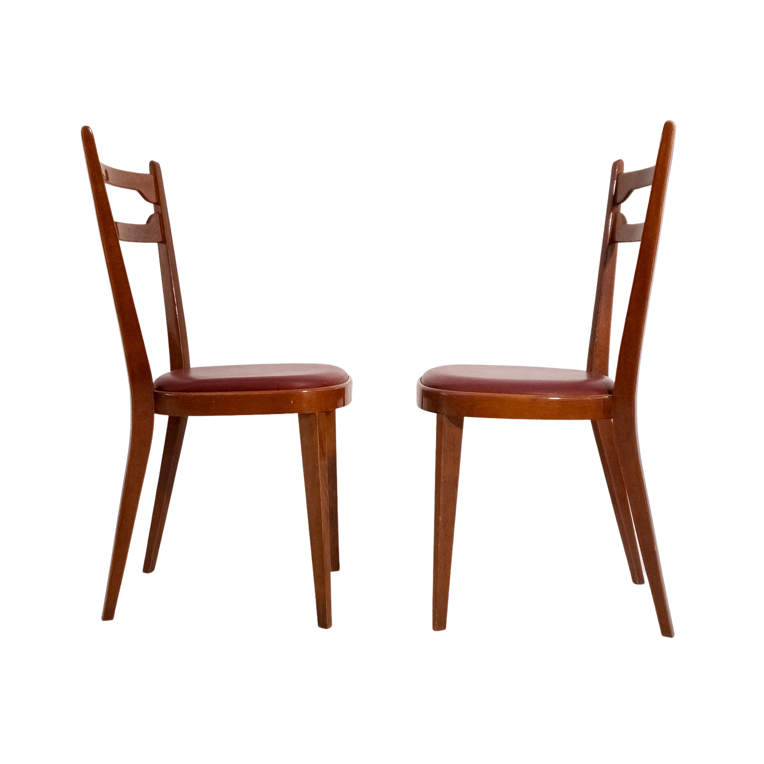 Set di 2 sedie in stile Paolo Buffa, Italia anni '50