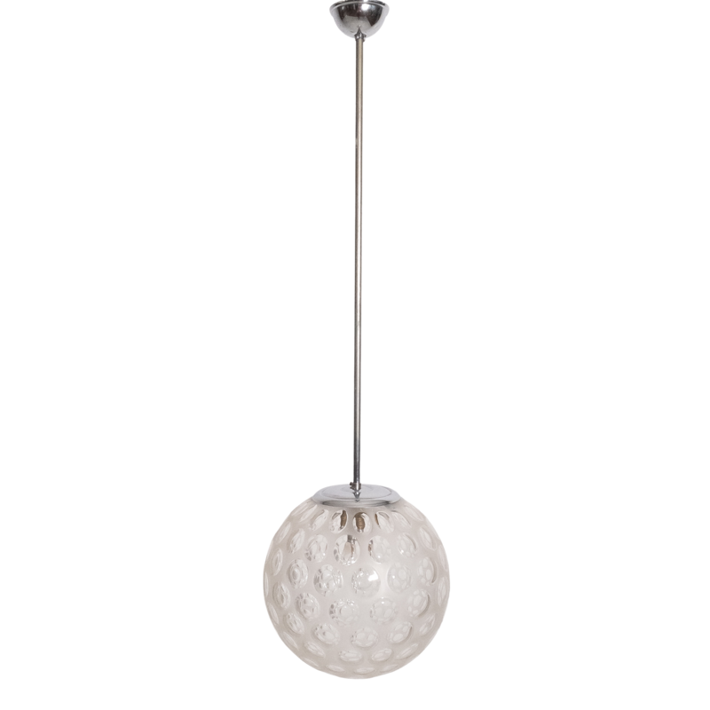 Italian glass sphere pendant lamp from Venini, 1960s