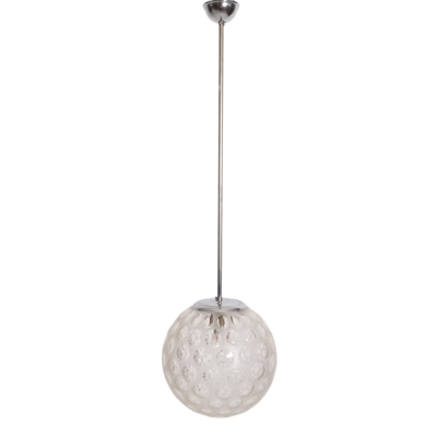 Italian glass sphere pendant lamp from Venini, 1960s