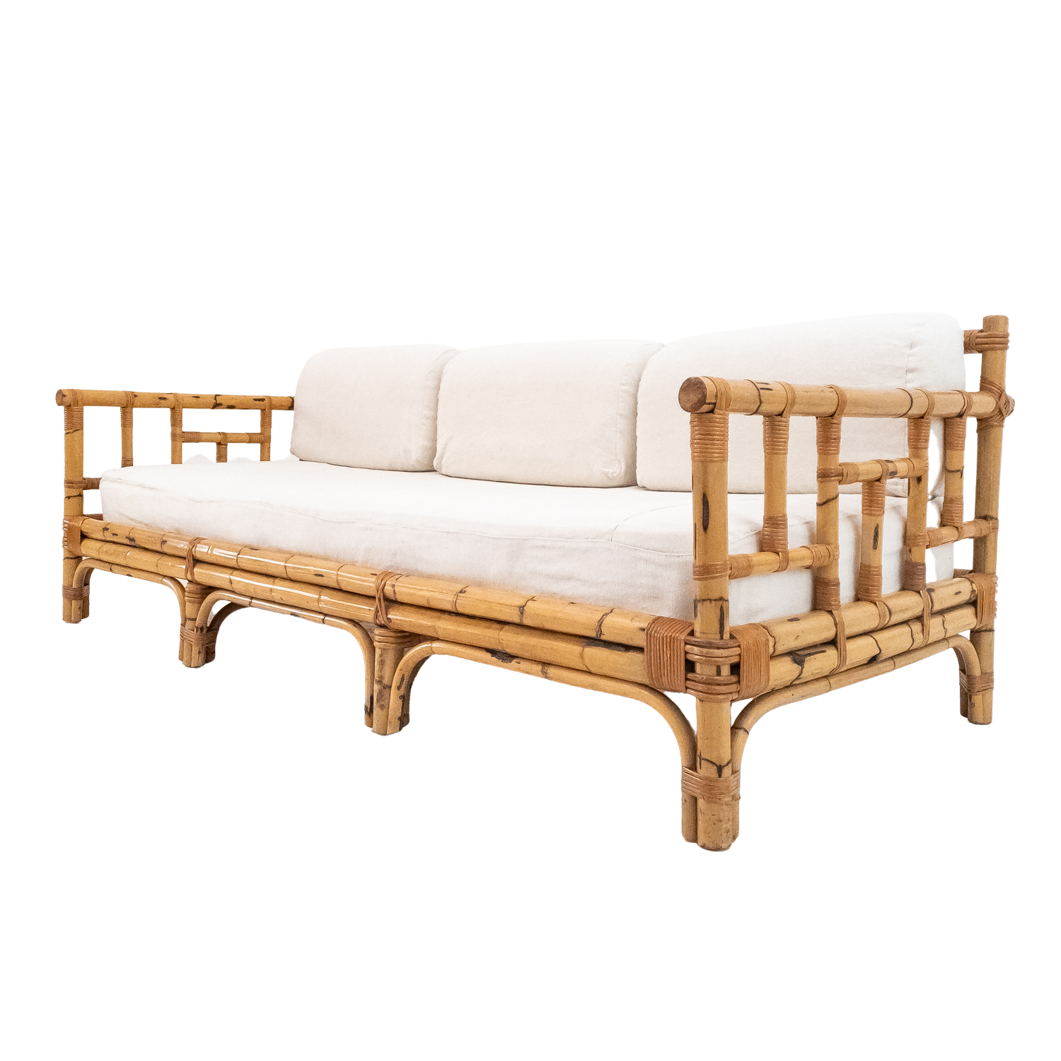 Bamboo living room set, Italy 1970s