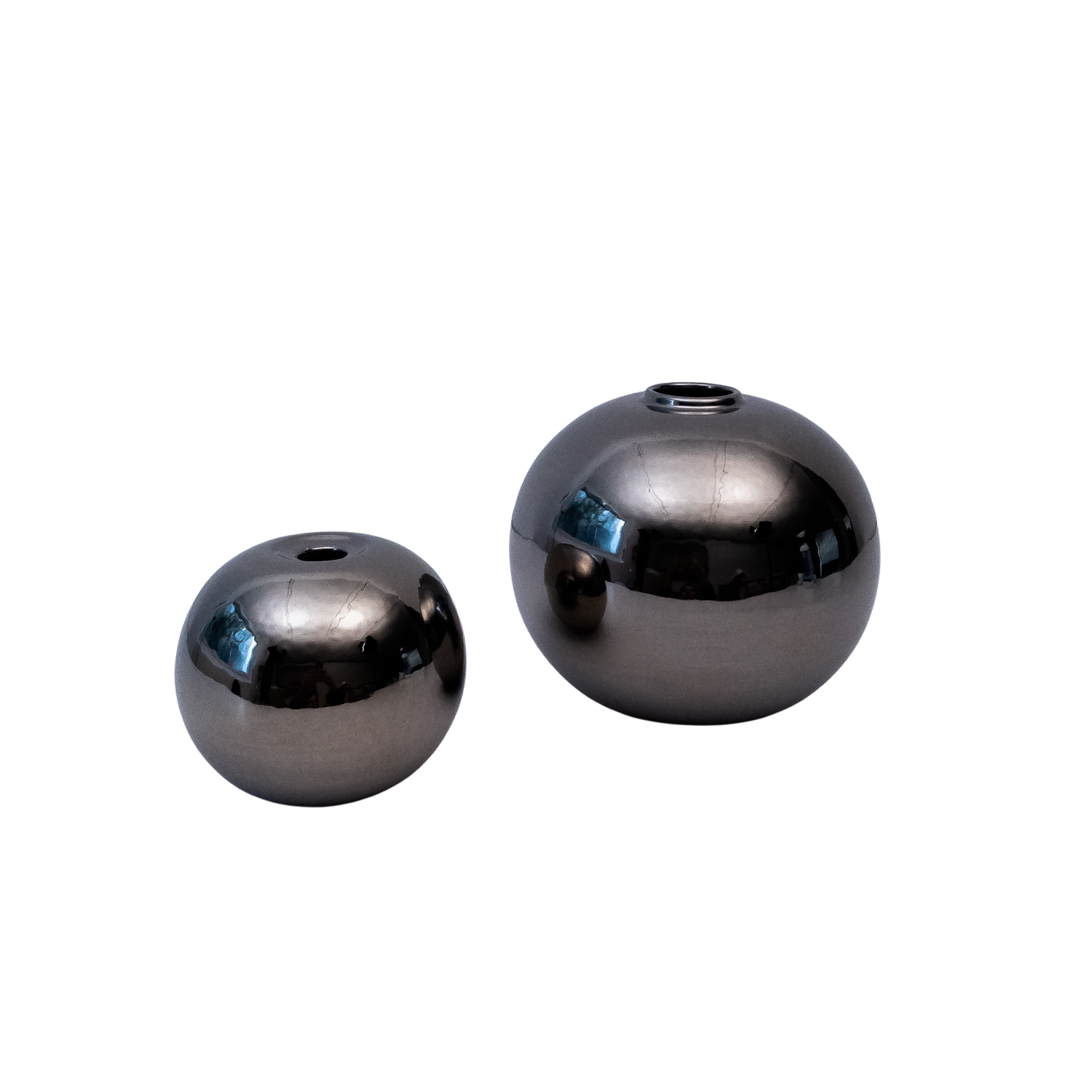 Set of 2 ball vases by Sergio Asti for Gabbianelli, Italy 1960s