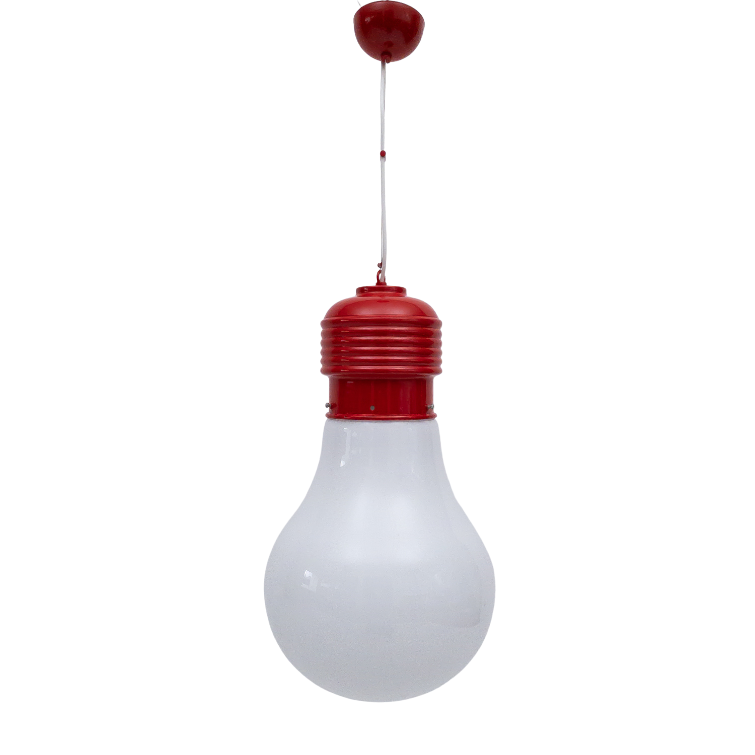 Lampada a sospensione rossa lampadina di Centroluce